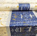 پارچه ملحفه ساتن نخ ملروز طرح کارتیه