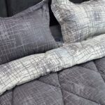 ست لحاف روتختی دونفره نخ پنبه ترک ایرانی سرویس لحاف خواب اسپرت کرم قهوه ای