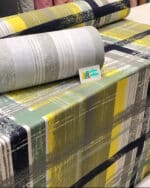 پارچه ملحفه میکرو پارچه زرد و طوسی پارچه روتختی اسپرت جدید