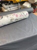 ملحفه گلدار طوسی صورتی ملحفه جدید گلدار طوسی پارچه گلدار طوسی صورتی