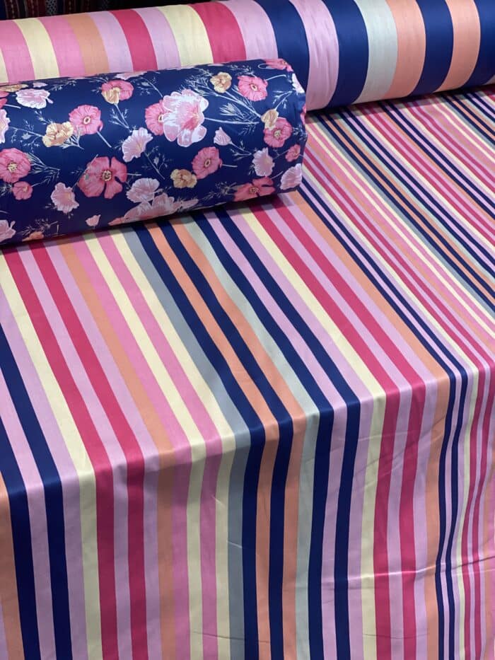 پارچه ملحفه گلدار سورمه ای صورتی ملحفه ست روتختی نخی پارچه ملحفه فیلور