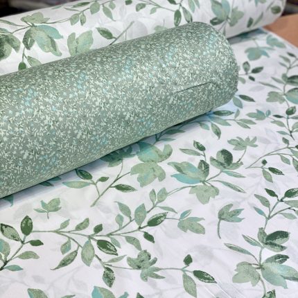 ملحفه گلدار سبز پارچه گلدار سبز روتختی سبز روتختی دونفره سبز ملحفه روتشک