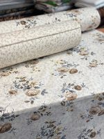 کلحفه گلدار کرم قهوه ای پارچه گلدار کرم قهوه ای پارچه گلدار جدید